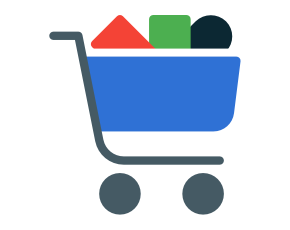 E-commerce shopping cart interface showing selected products, quantities, and checkout options